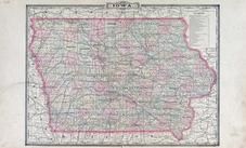 Iowa State Map, Hardin County 1892